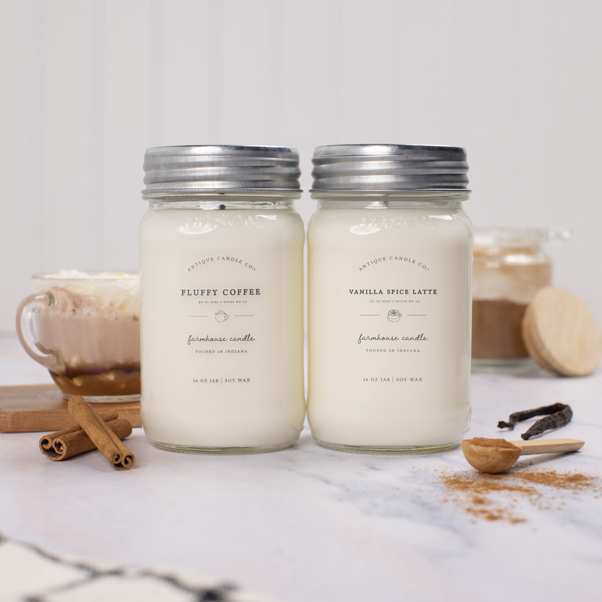 Fluffy Coffee & Vanilla Spice Latte Bundle of Two