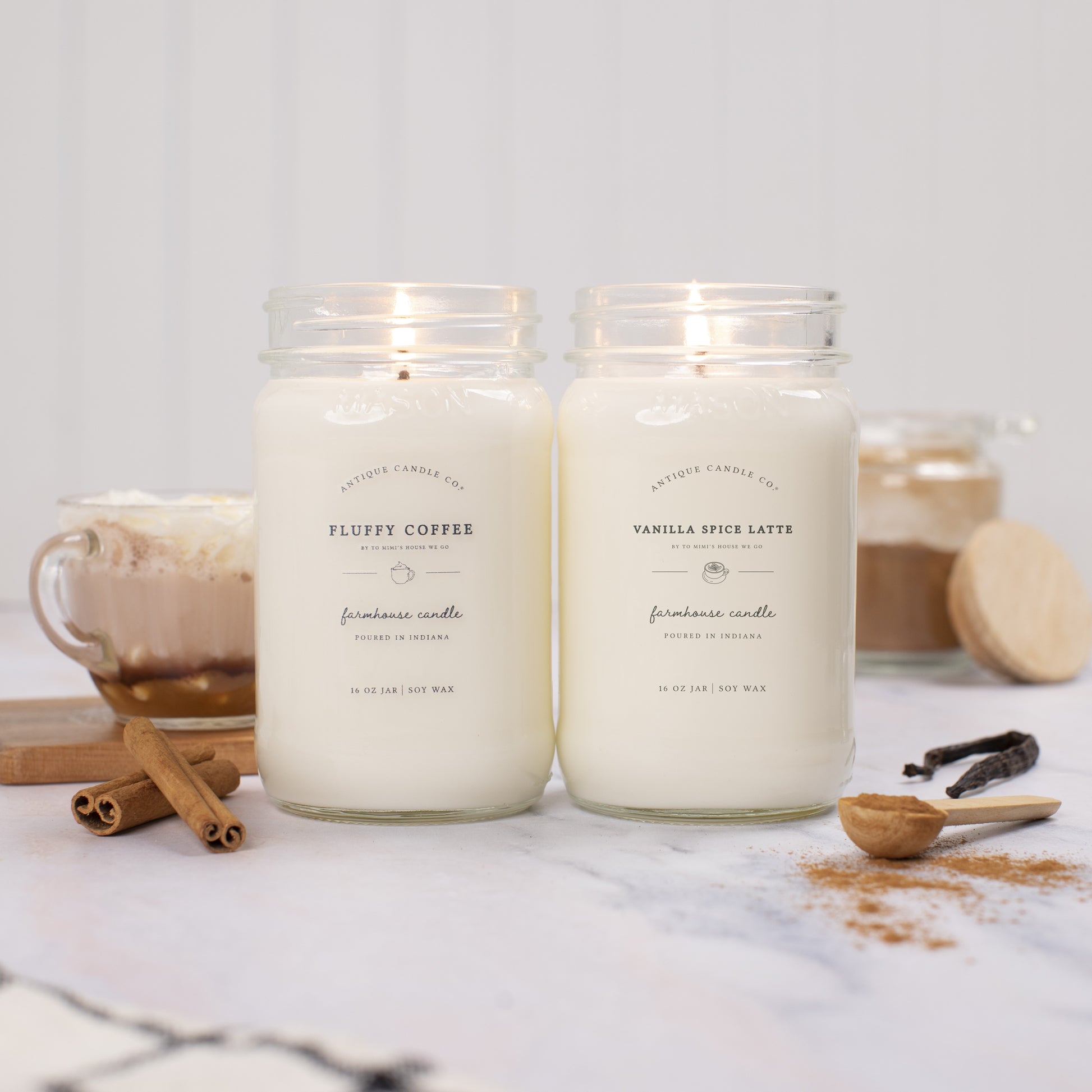 Fluffy Coffee & Vanilla Spice Latte Bundle of Two