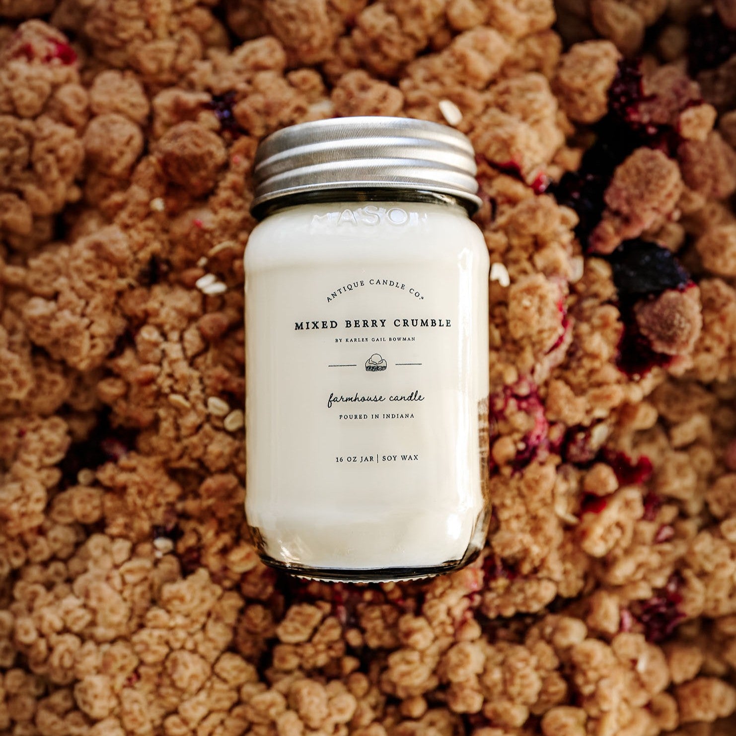 Mixed Berry Crumble by Karlee Gail Bowman 16 oz candle
